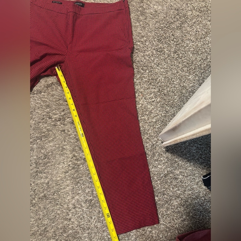 Talbots Red Patterned Dress Pants - Picture 11 of 13
